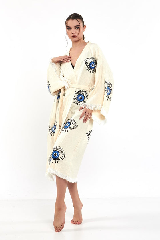 Blue Eye Kimono Robe