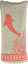 Shark Turkish Towel- Sage Coral