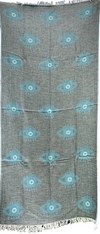 Eye Turkish Towel Anthracite-Turquoise