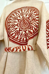 Terracotta Mandala Hand-Printed Kimono Robe