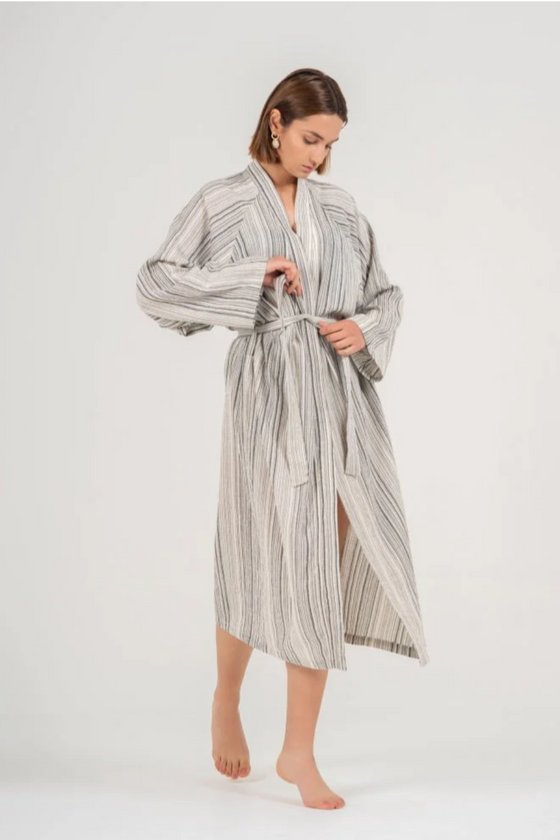 Striped Cotton Robe