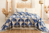 Jacquard Muslin Bed Blanket King/Queen-Blue Crane