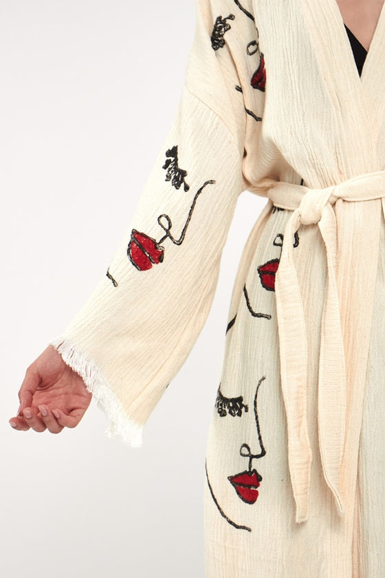 Face Kimono Robe